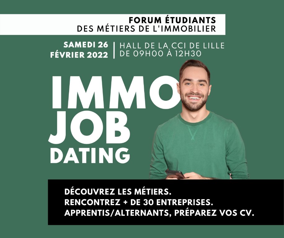 Immo Job Dating à la CCI de Lille le 26 février 2022